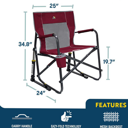 GCI OUTDOOR Freestyle Rocker Outdoor Rocking Chair with Beverage Holder